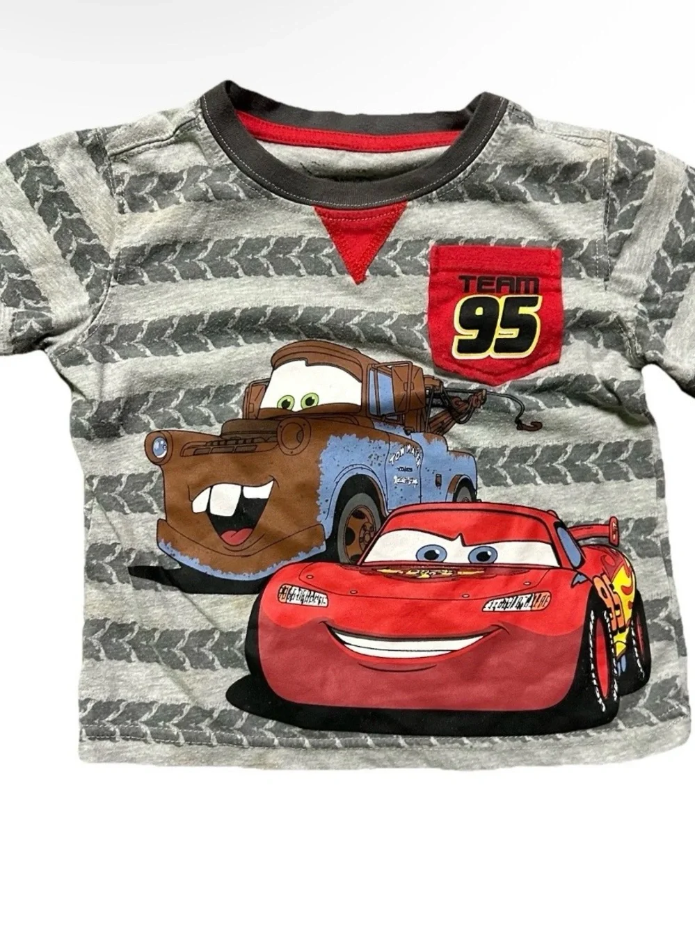 Toddler Disney Pixar Lightening McQueen Cars Tow Mater T Shirts Size 2T